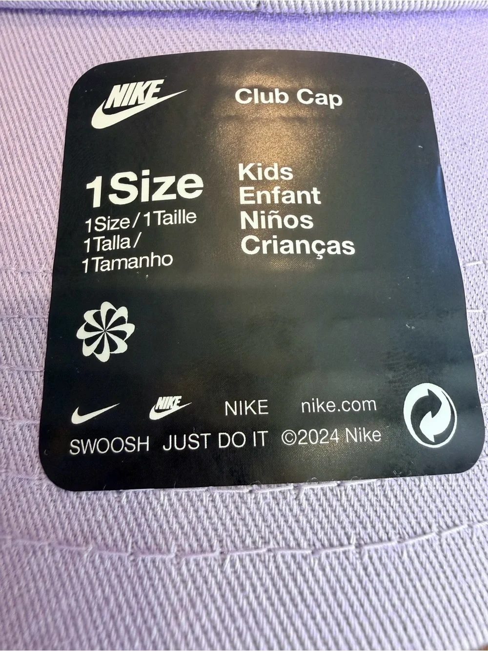 Nike Lavender Club Cap with White Swoosh